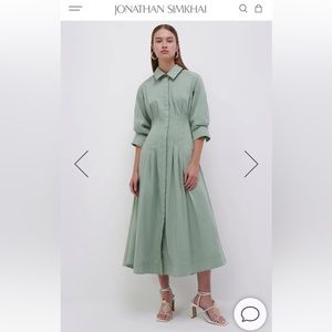 Jonathan Simkhai Jazz Poplin Midi Dress Size Small NWOT